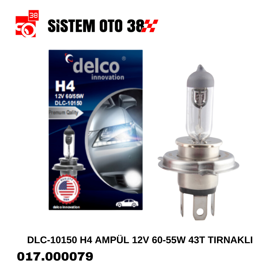 DLC-10150 H4 AMPÜL 12V 60-55W 43T TIRNAKLI |  | HALOJEN AMPUL GRUBU