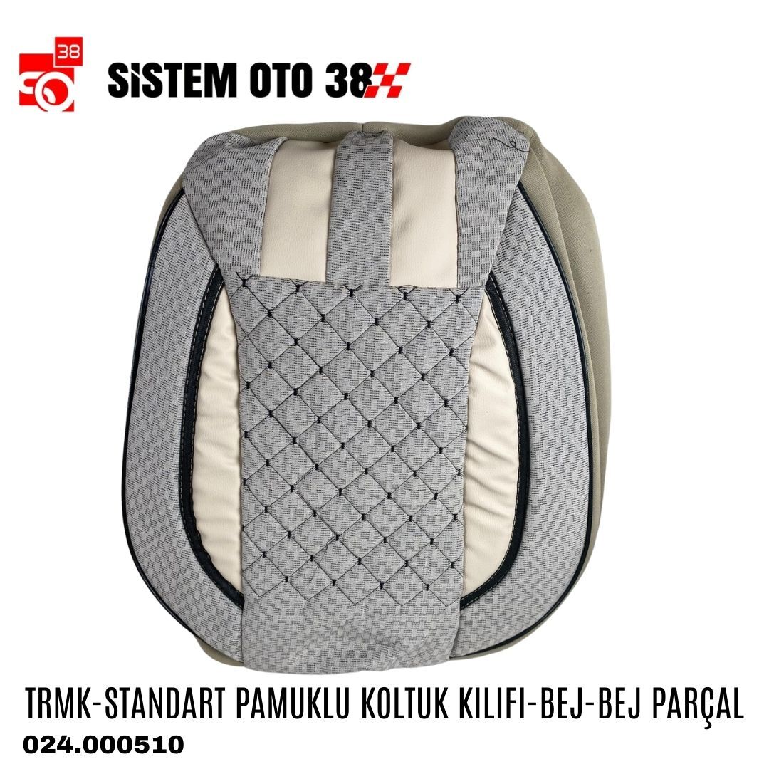 TRMK-STANDART PAMUKLU KOLTUK KILIFI-BEJ-BEJ PARÇAL |  | KOLTUK KILIF VE MİNDER