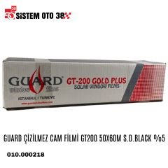 GUARD ÇİZİLMEZ CAM FİLMİ GT200 50X60M S.D.BLACK %5 |  | CAM FİLMLERİ