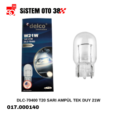 DLC-70400 T20 SARI AMPÜL TEK DUY 21W |  | HALOJEN AMPUL GRUBU