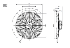 14'' KOMPLE YASSI GENİŞ EMİCİ 5702114120002 12V