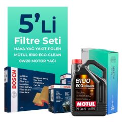 Bosch Volkswagen Caddy 2.0 Dizel Filtre Bakım Seti Motul Motor Yağlı (2020-2025) 5 Li
