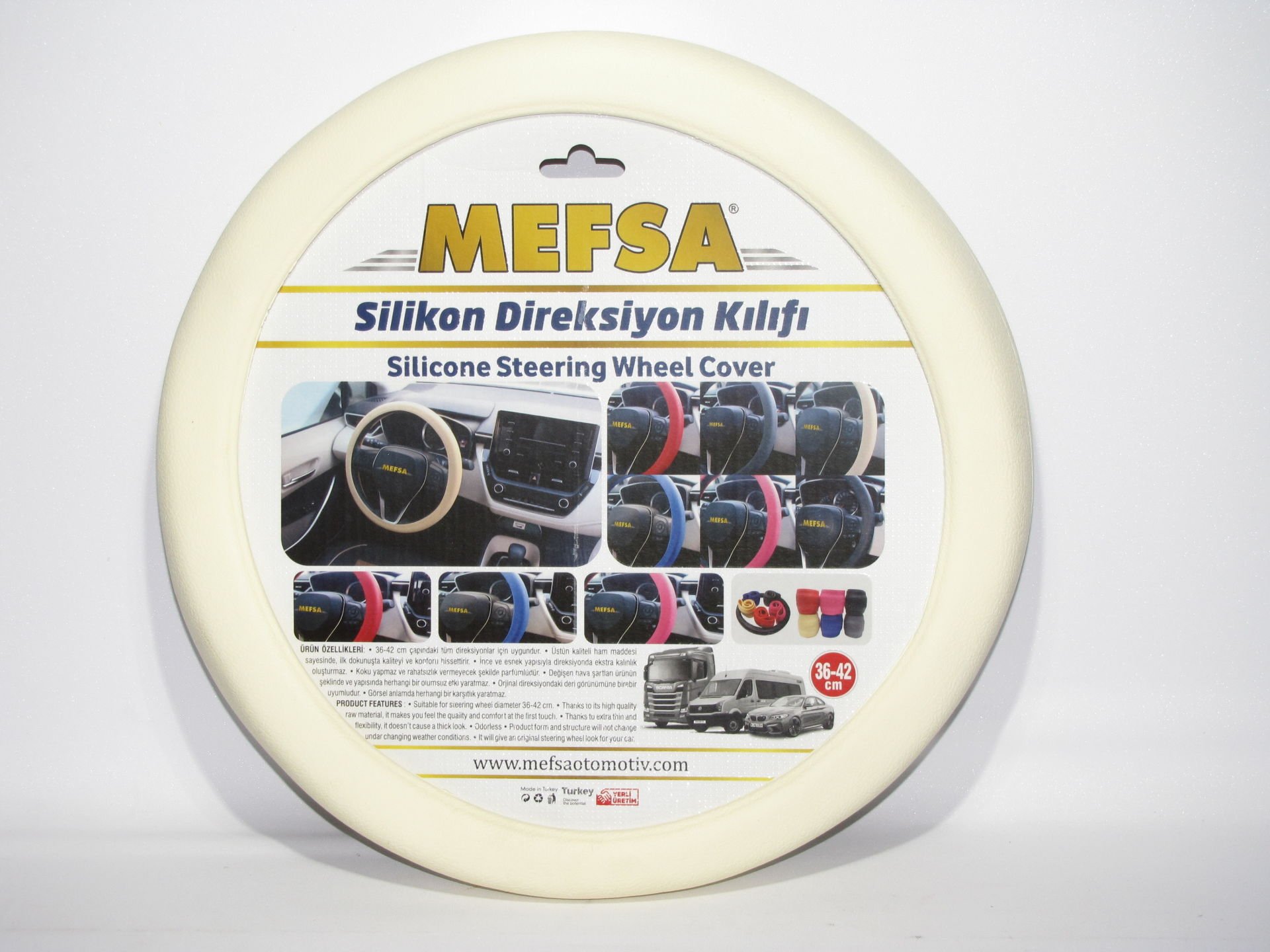 MEFSA SİLİKON DİREKSİYON KILIFI 36-42 CM BEJ |  | DİREKSİYON KILIFLARI