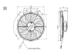 12'' KOMPLE YASSI İNCE EMİCİ KALIN MOTOR HELİS FAN 5702112120006 12V