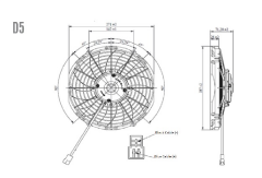 10'' KOMPLE YASSI İNCE EMİCİ AKSİYEL  HELİS FANLI 5702110120005 12V