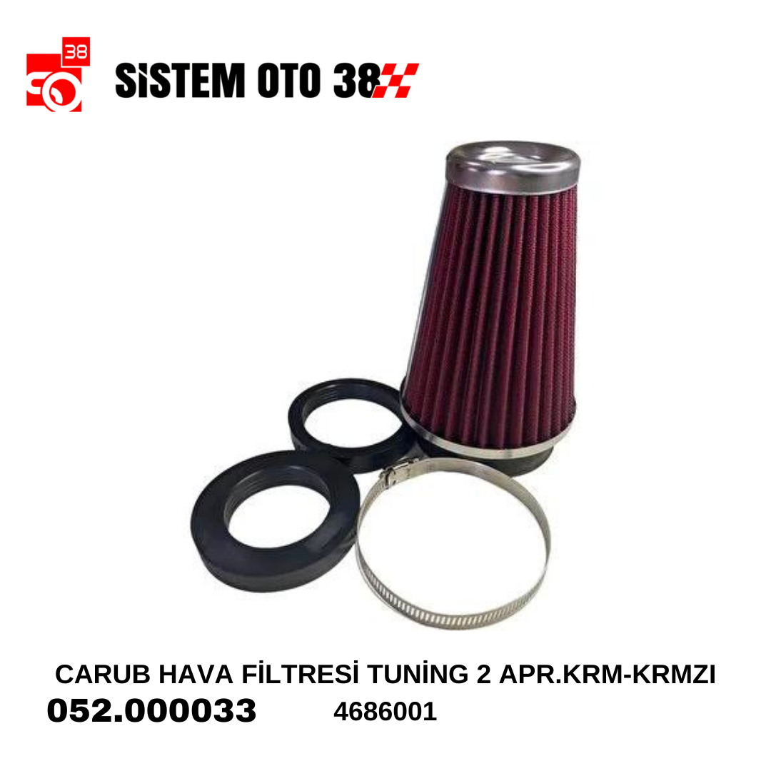 CARUB HAVA FİLTRESİ TUNİNG 2 APR.KRM-KRMZI 4686001 |  | HAVA FİLTRELERİ