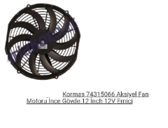 12V KOMPLE AXIEL YASSI ORTA EMİCİ 12'' HELİS FANLI 5702112120007 12V