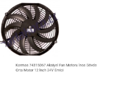 24V KOMPLE AXIEL YASSI ORTA EMİCİ 12'' HELİS FANLI 5702112240008 24V
