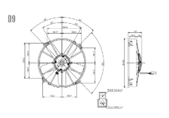 12'' KOMPLE YASSI GENİŞ ÜFLEYİCİ AKSİYEL FAN  ( 5 KANAT) 5702412120001 12V