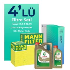 Volkswagen Arteon 1.5 TSi Filtre Bakım Seti Castrol Motor Yağlı (2017-2019) 4 Lü