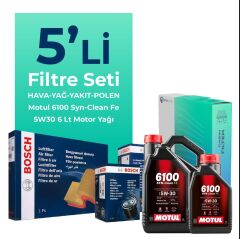 Volkswagen Transporter T6 2.0 Dizel Filtre Bakım Seti Motul Motor Yağlı (2015-2023) 5 Li