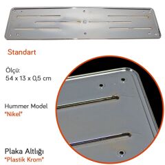 HUMMER PLAKALIK İNCE MODEL KROM | AUTOMARS