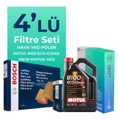 BOSCH Alfa Stelvio 2.0 Filtre Bakım Seti Motul Motor Yağlı (2017-2023) 4 Lü