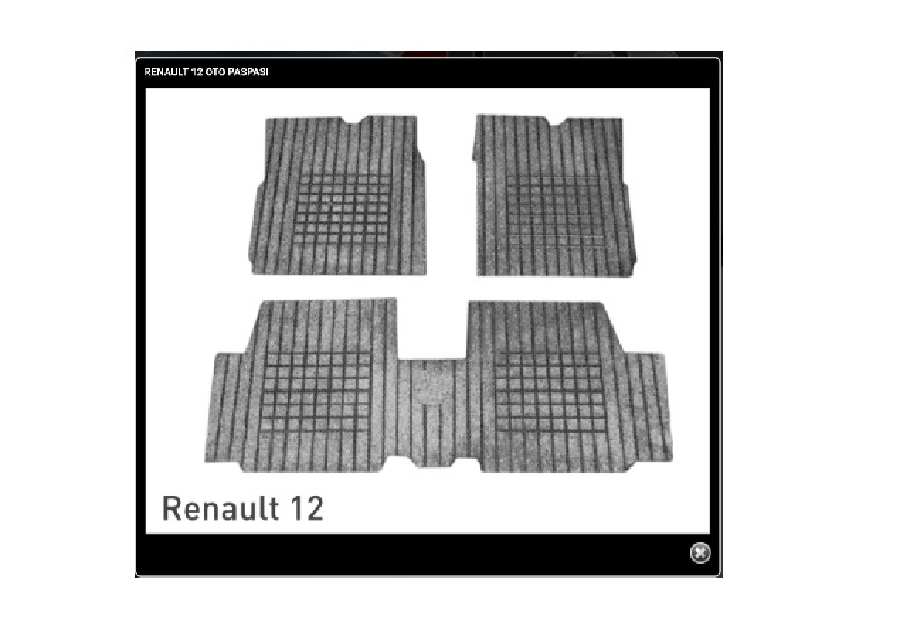 PASPAS BEZLİ 3 PARÇA MAVİ > RENAULT R.12 DEKORATİF