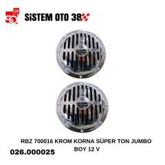 RBZ 700016 KROM KORNA SÜPER TON JUMBO BOY 12 V |  | KORNALAR