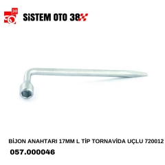 BİJON ANAHTARI 17MM L TİP TORNAVİDA UÇLU 720012 |  | MUHTELİF ÜRÜNLER