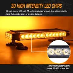 TEPE ÇAKAR LAMBA 2 LED SARI SARI MIKNATISLI 4 YÖNLÜ 12-24V | AUTOMARS