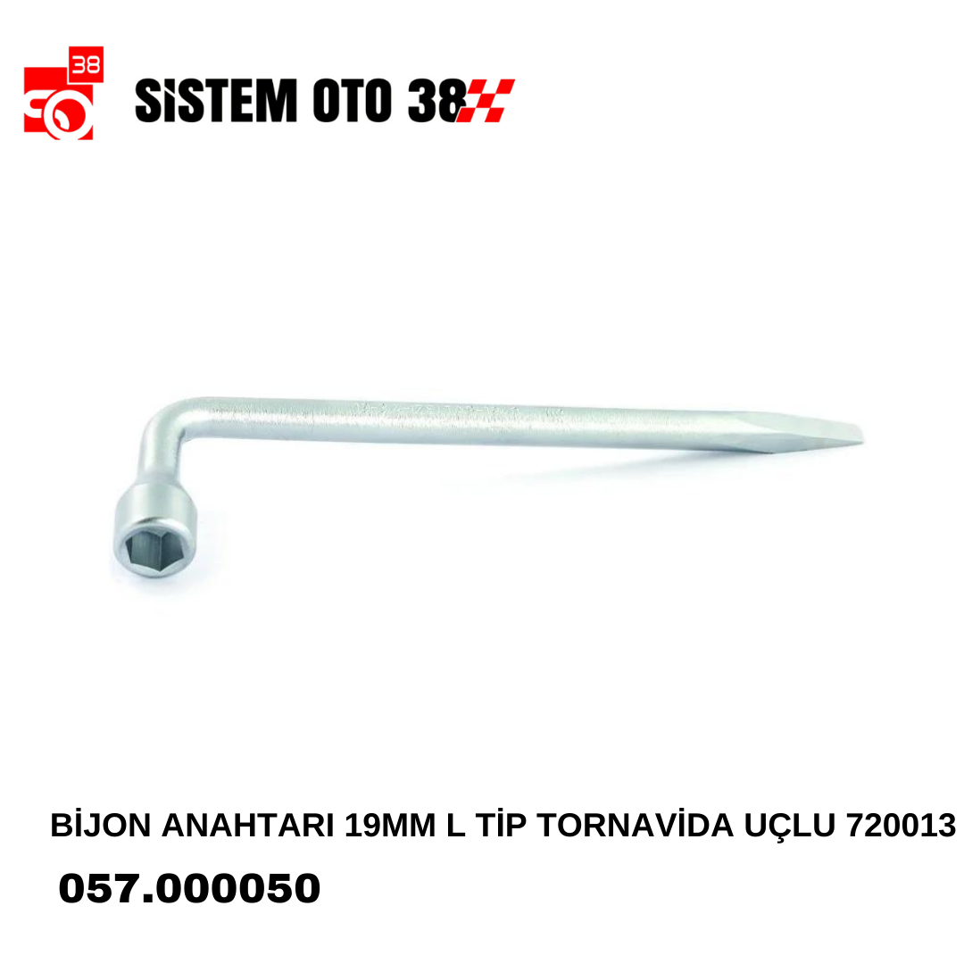 BİJON ANAHTARI 19MM L TİP TORNAVİDA UÇLU 720013 |  | MUHTELİF ÜRÜNLER