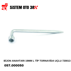 BİJON ANAHTARI 19MM L TİP TORNAVİDA UÇLU 720013 |  | MUHTELİF ÜRÜNLER