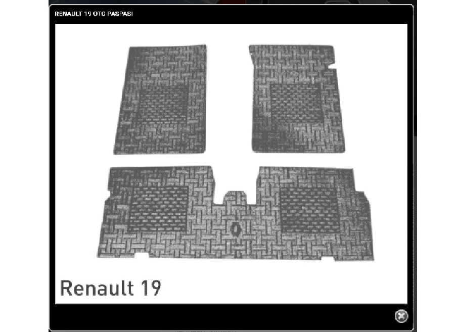 PASPAS BEZLİ 3 PARÇA MAVİ > RENAULT R.19 DEKORATİF