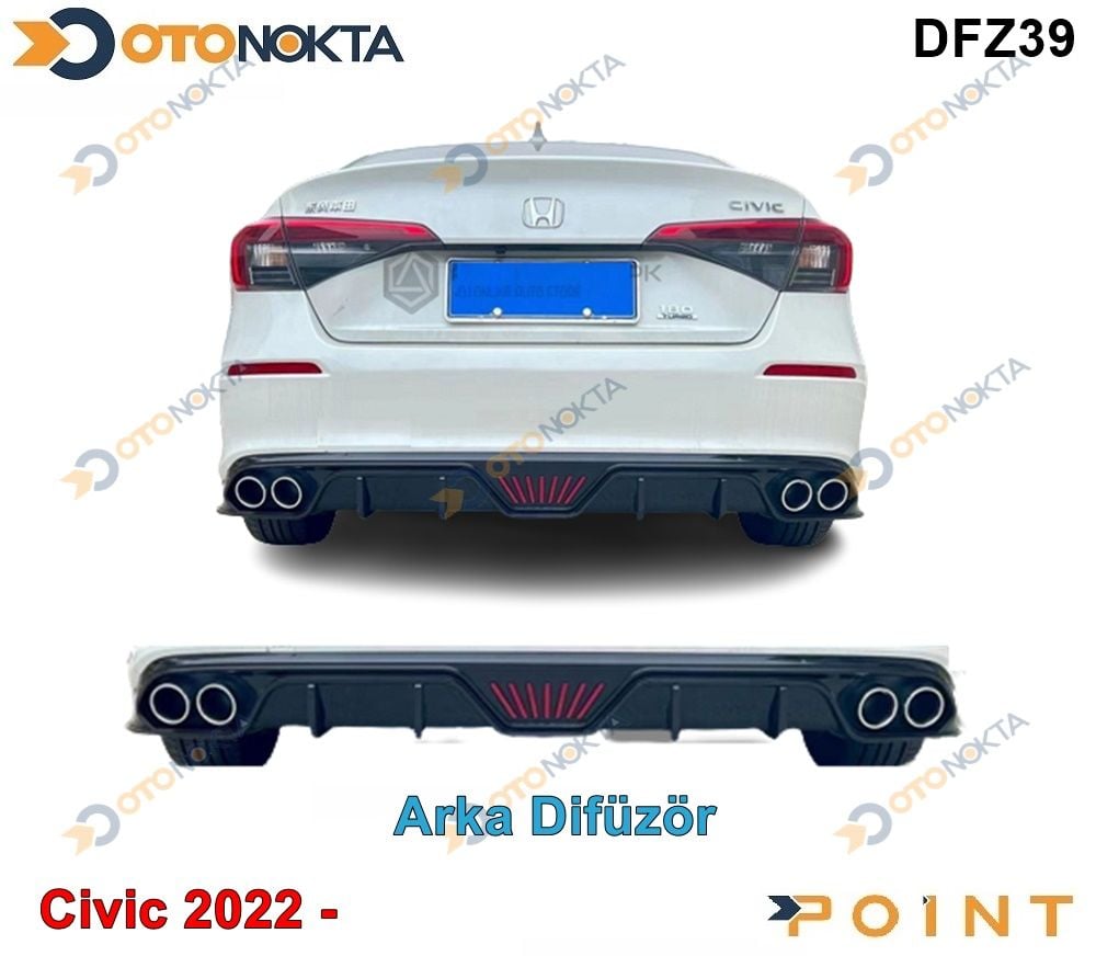DIFUZOR ARKA ARACA OZEL LEDLI CIVIC 2022+ POINT