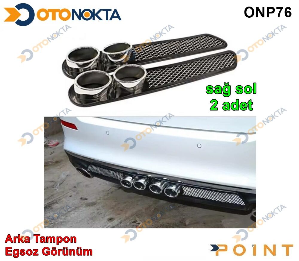ARKA TAMPON EGZOZ GORUNUM SIYAH 2 PRC ITHAL POINT