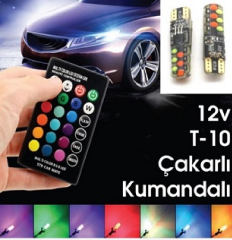 AMPUL>(2AD) LED B.DİPSİZ 7 RENKLİ ÇAKARLI KUMANDALI IŞIK ŞİDDET AYARLI YENİ NESİL