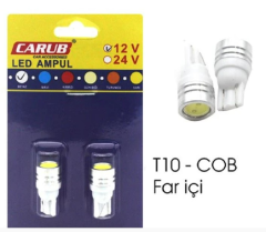 AMPUL LED 12V T-10 LAZER COB FAR İÇİ BEYAZ