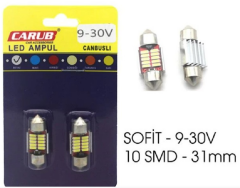 AMPUL LED SOFİT 9-30V 6W 10SMD 31MM CAMBUS BEY