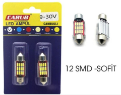 AMPUL LED SOFİT 9-30V 12 SMD 36MMMET CAMBUS BEY