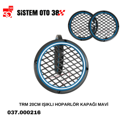 TRM 20CM IŞIKLI HOPARLÖR KAPAĞI MAVİ |  | SES MONTAJ EKİPMANLARI