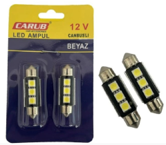 AMPUL LED 12V SOFİT METAL 39MM BEYAZ CAMBUS