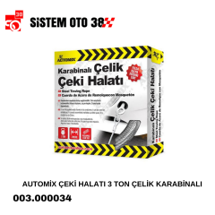 AUTOMİX ÇEKİ HALATI 3 TON ÇELİK KARABİNALI |  | ARAÇ DIŞI AKSESUARLAR