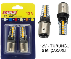AMPUL LED 12V 1016 TURUNCU ÇAKAR-DÜZ