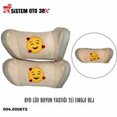 BYD LÜX BOYUN YASTIĞI 2Lİ EMOJİ BEJ |  | BOYUN YASTIKLARI