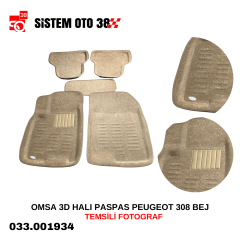 OMSA 3D HALI PASPAS PEUGEOT 308 BEJ |  | HALI PASPASLAR
