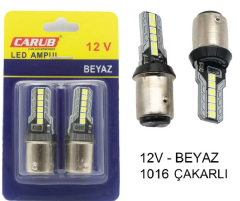 AMPUL LED 12V 1016 BEYAZ ÇAKAR-DÜZ