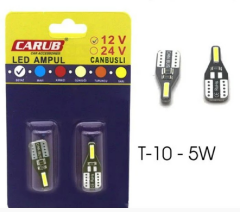 AMPUL LED 12V T10 5W YENİ NESİL BEYAZ CANBUS