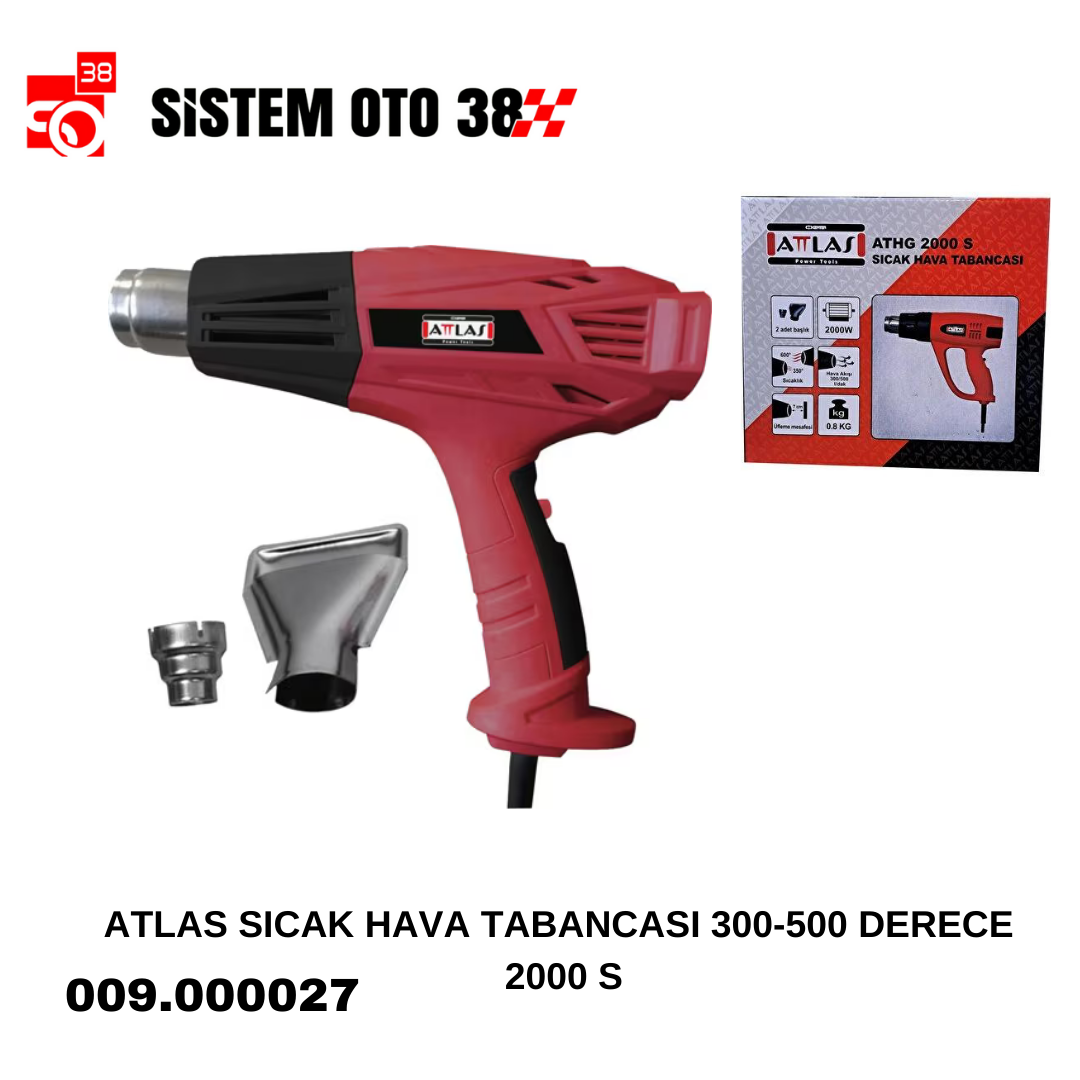 ATLAS SICAK HAVA TABANCASI 300-500 DERECE 2000 S |  | CAM FİLMİ UYG.APARATLARI