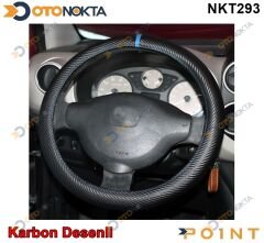 DIREKSIYON KILIFI GECMELI KARBON SIYAH MAVI FX