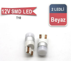 AMPUL LED 12V T10 2 SMD SOFT BEYAZ CANBUS