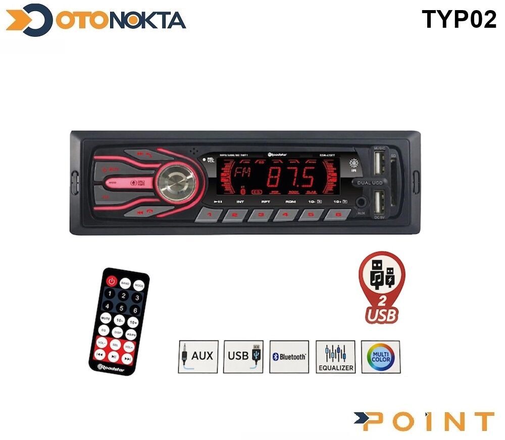 TEYP ROADSTAR RDM-420BT USB-BLUETOOTH