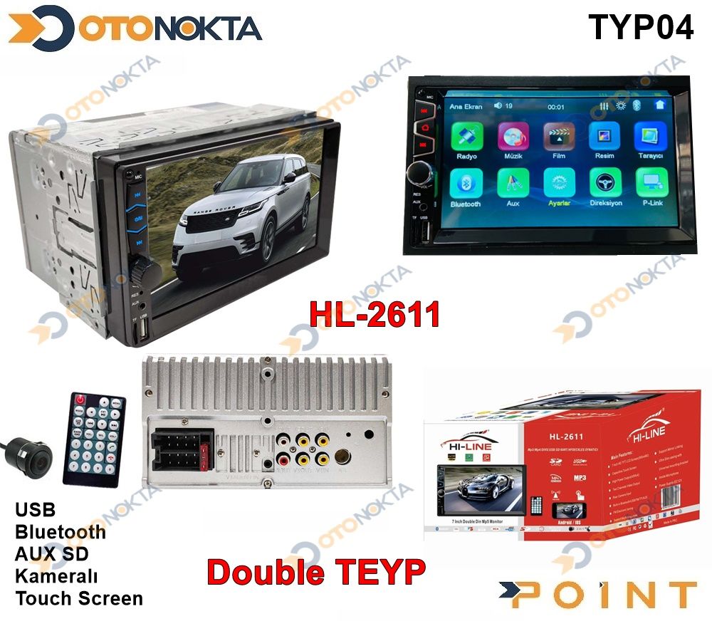 DOUBLE TEYP 7 INC KAMERALI DOKUNMATIK USB SD BLUTH
