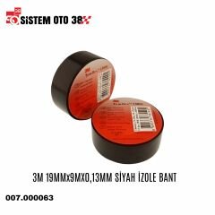 3M 18MMx9MX0,13MM SİYAH İZOLE BANT |  | BANTLAR VE YAPIŞTIRICILA