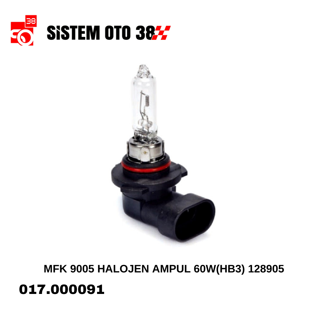 MFK 9005 HALOJEN AMPUL 60W(HB3) 128905 |  | HALOJEN AMPUL GRUBU