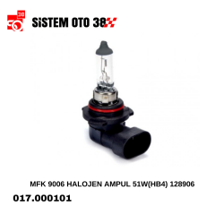 MFK 9006 HALOJEN AMPUL 51W(HB4) 128906 |  | HALOJEN AMPUL GRUBU