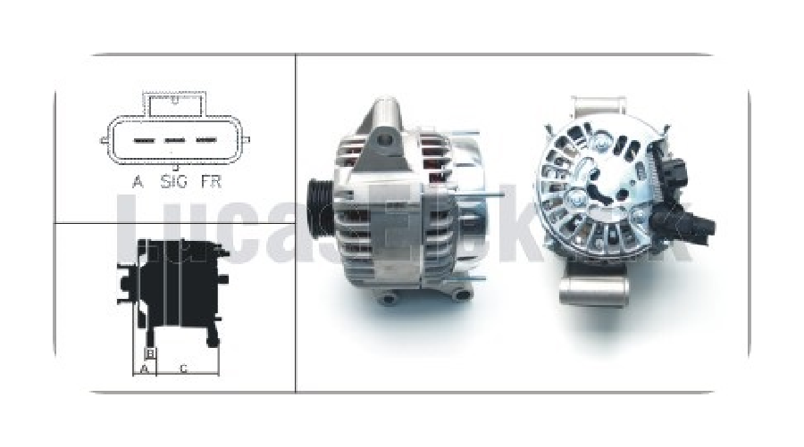 ALTER. 12V.125A VİSTEON TİPİ CONNECT/FOCUS/FİESTA/MONDEO İÇTEN SOĞUTMALI 6 KANALLI KASNAK ( TAKMADAN ÖNCE ARACIN BEYNİNİ RESETLEYİN)