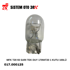 MFK T20 93 SARI TEK DUY 17094T20 1 KUTU 10 LU |  | HALOJEN AMPUL GRUBU