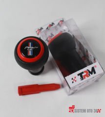 TRMV-MUSTANG YUVARLAK KIRMIZI ŞERİT VİTES TOPUZU |  | ARAÇ İÇİ AKSESUARLAR
