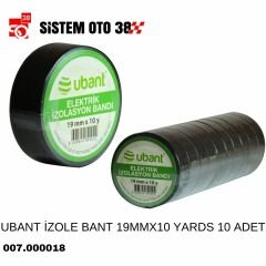 UBANT  İZOLE BANT 19MMX10 YARDS 10 ADET |  | BANTLAR VE YAPIŞTIRICILA